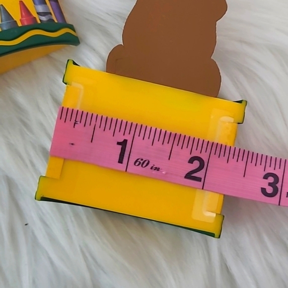 Vintage 90s Crayola Crayons Teddy Bear Teacher Collectible Christmas Ornaments - Picture 13 of 13
